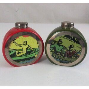 Vintage Seasons Of Cannon Falls Fishing & Boating 3" Salt & Pepper Shakers